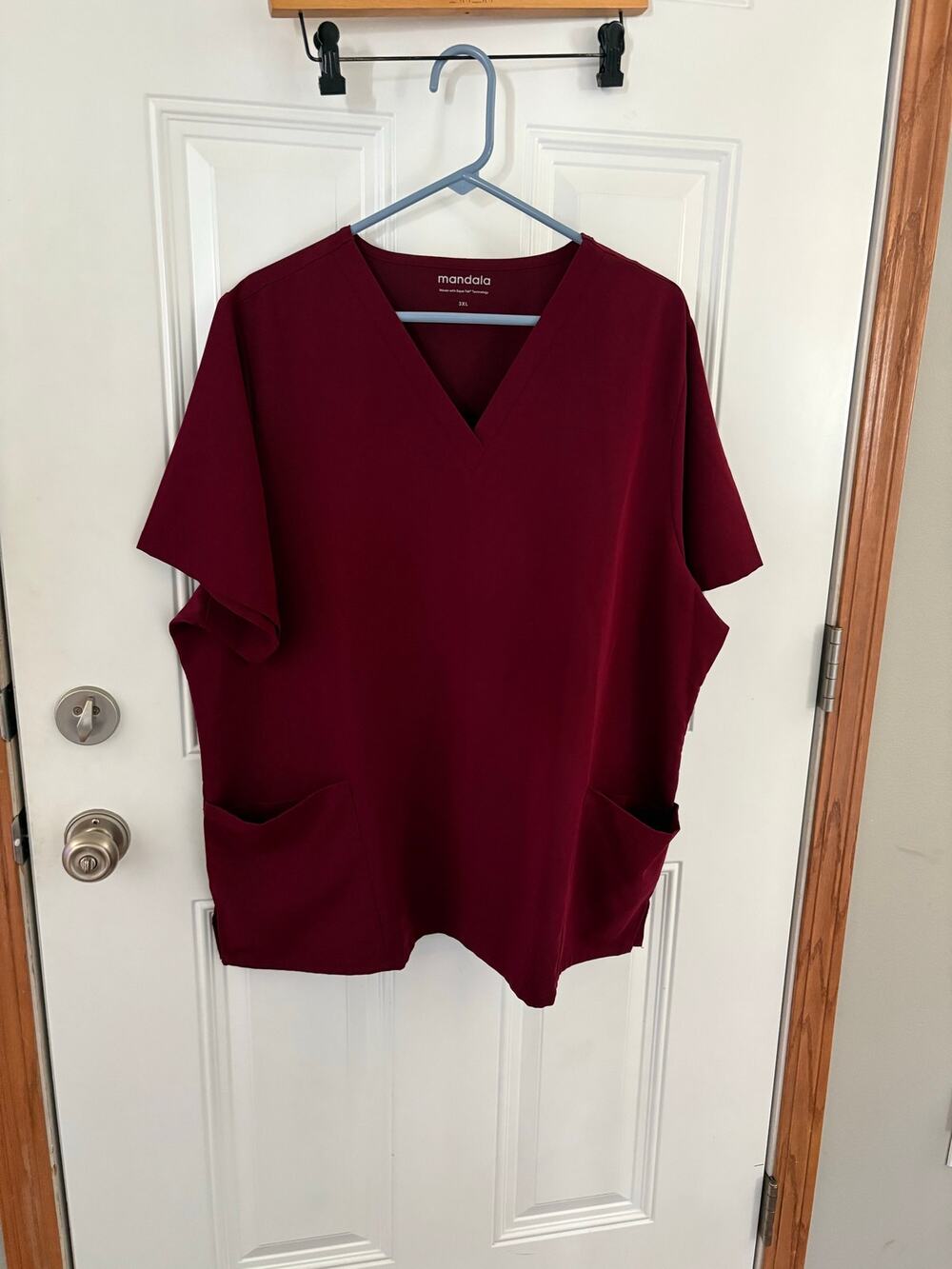 Women’s Maroon Mandala scrub top size 3XL